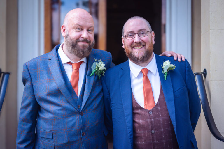Groom and Best Man at Manchester wedding by Northwest Wedding Photographer Adam Edwards