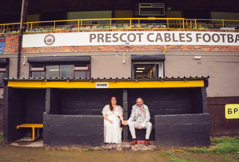 Wedding at football ground in Liverpool by Northwest Wedding Photographer Adam Edwards