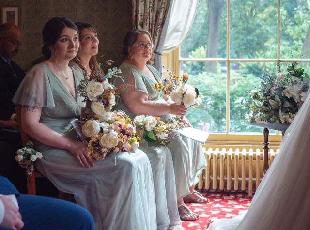 Wedding ceremony a Elizabeth Gaskell's House, Manchester, by photographer Adam Edwards