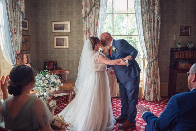 Wedding ceremony a Elizabeth Gaskell's House, Manchester, by photographer Adam Edwards